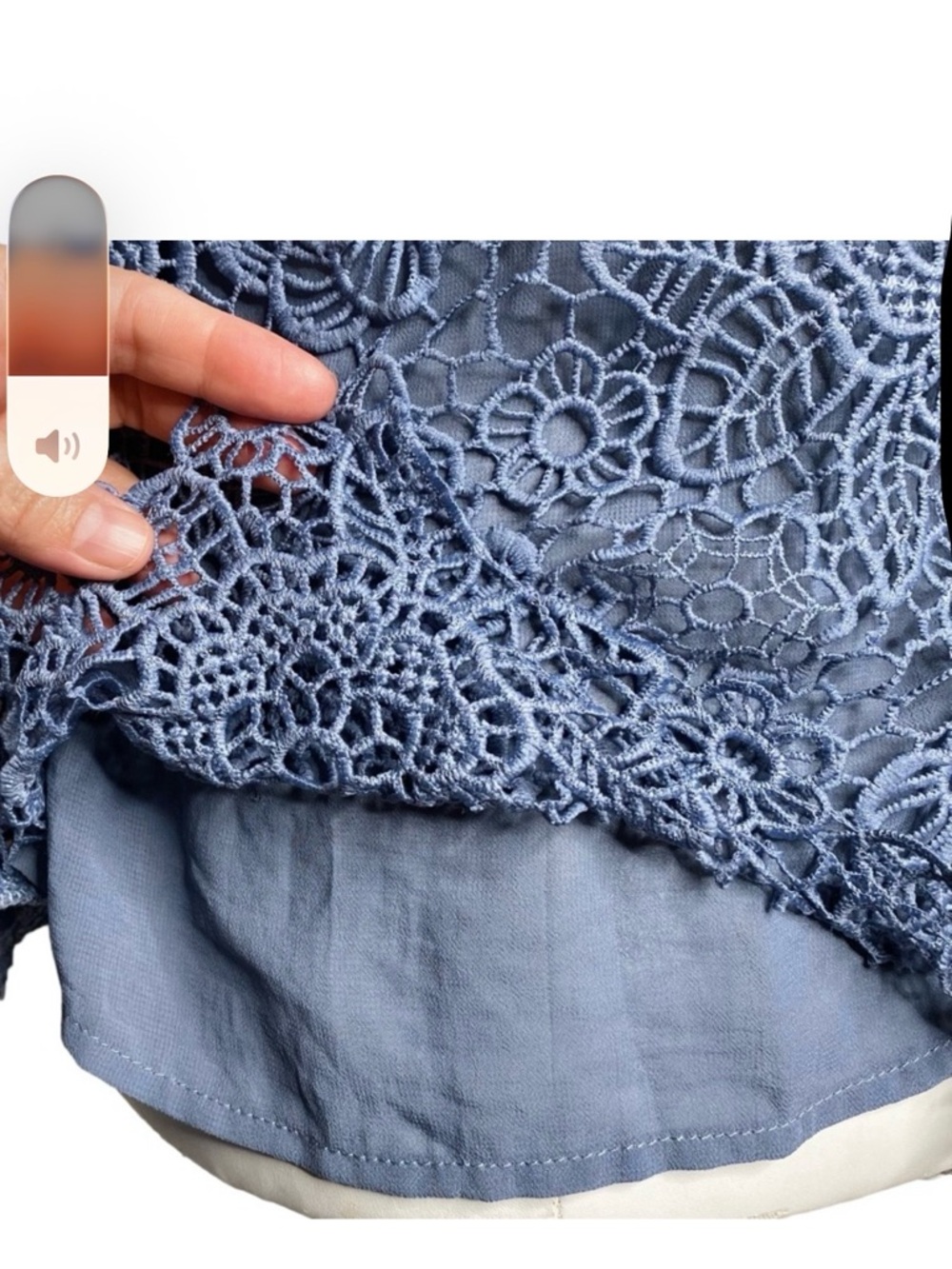 INA Lace Crochet Ruffle Blouse - Picture 5 of 9